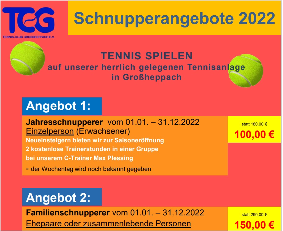 Read more about the article Schnuppertennis