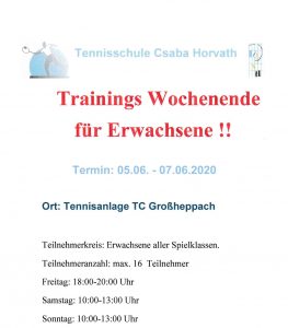 Read more about the article Trainingswochenende