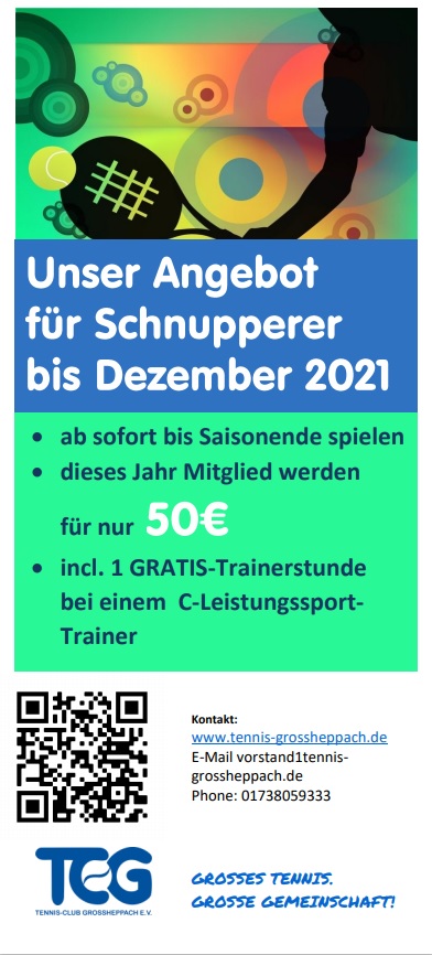 Read more about the article Schnupperangebot 2021